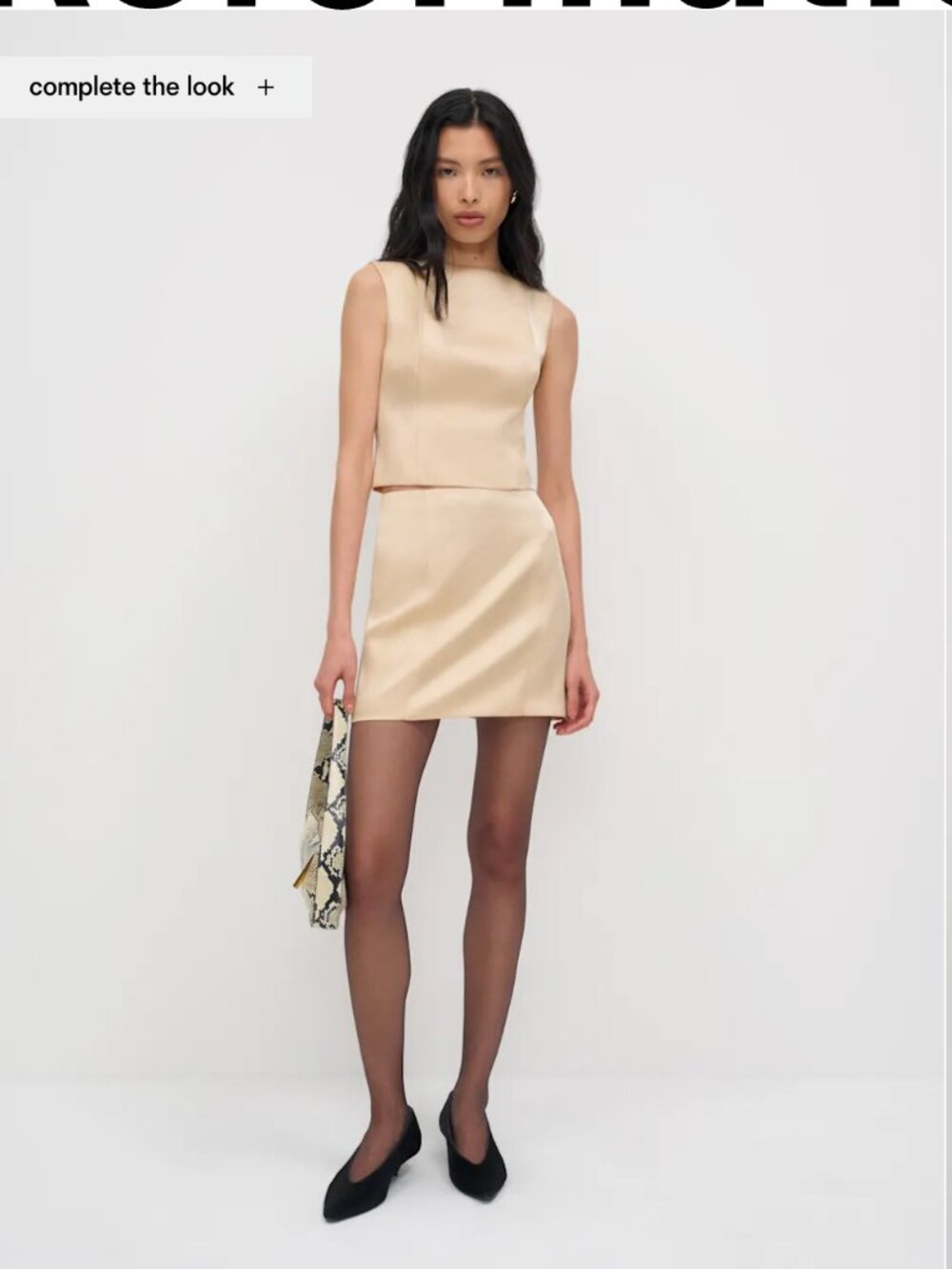 Reformation Grace Two Piece Champagne - Size 2